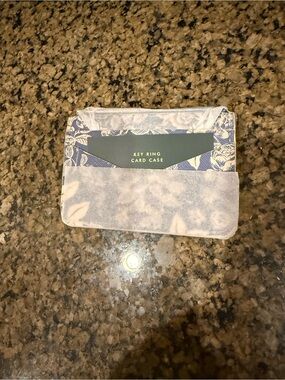 Rifle Paper Co. English Rose Card Case Key Ring Holder